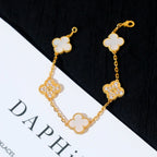 [Dream]New CLOVER WHITE PEARL MOP 5 MOTIF BRACELET COLLECTION
