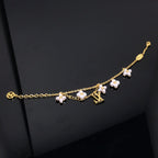 ¡®Dream¡¯LOGO 6 MOTIF STAR AND SUN GOLD BRACELET
