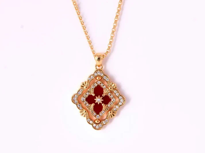 [Dream] B.C.L ENAMEL ROTATING SINGLE-DIAMOND NECKLACE£¨Various colors£©
