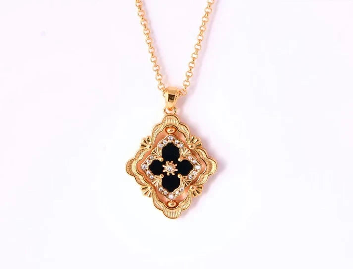 [Dream] B.C.L ENAMEL ROTATING SINGLE-DIAMOND NECKLACE£¨Various colors£©