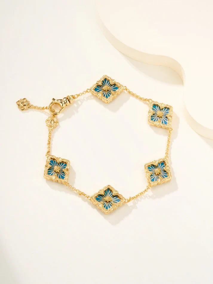 [Dream]B.C.L ENAMELED Five-Flower Bracelet£¨Various Colors)