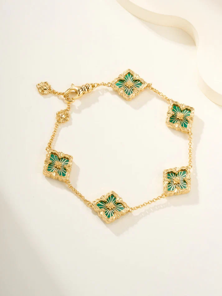 [Dream]B.C.L ENAMELED Five-Flower Bracelet£¨Various Colors)