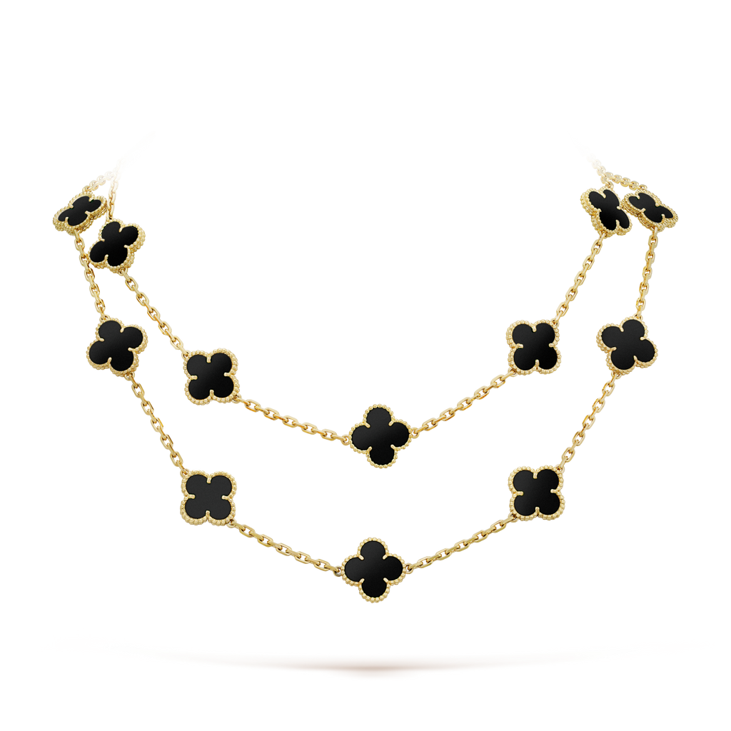 „Dream“ CLOVER 20 MOTIVE ONYX-HALSKETTE