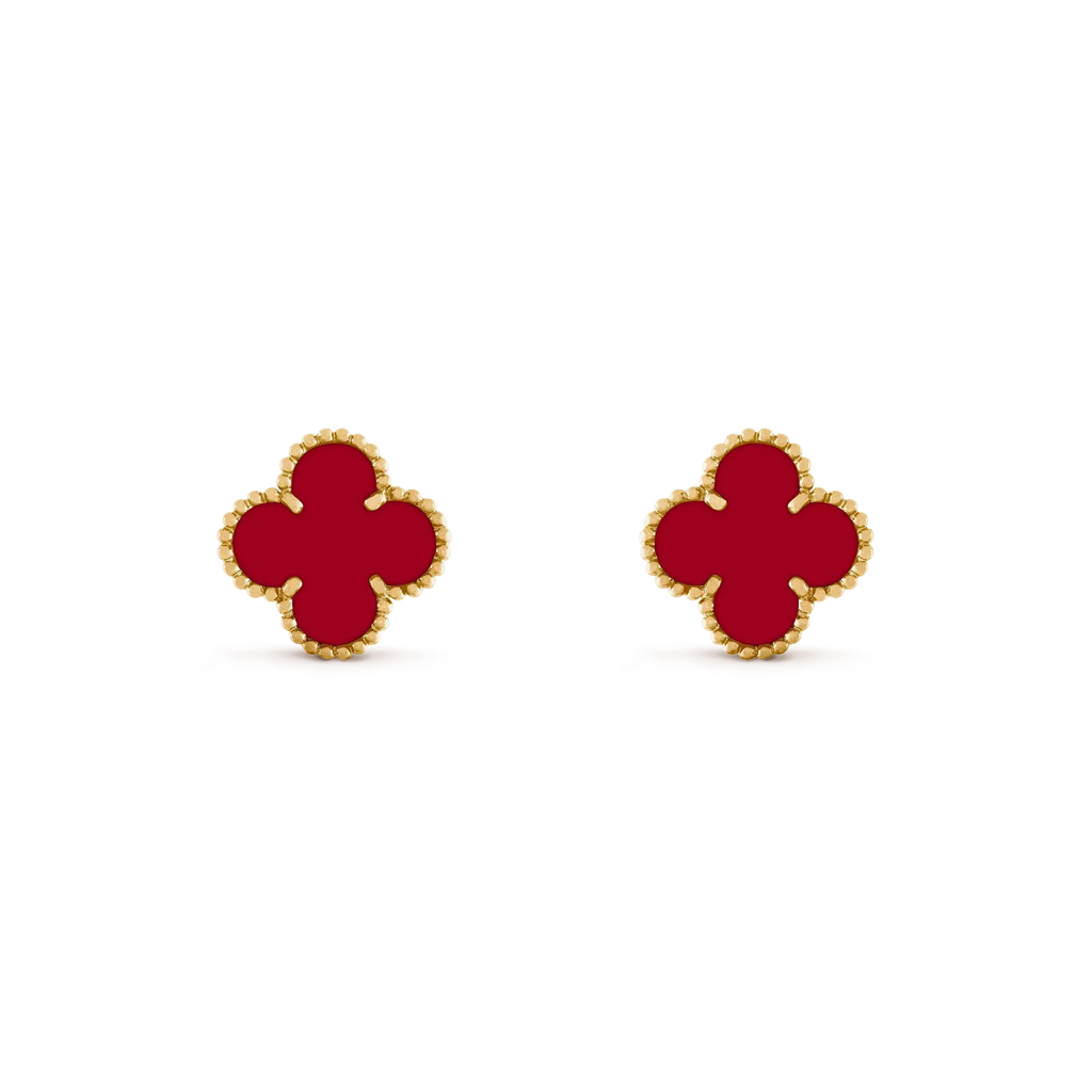 ¡®Dream¡¯CLOVER MEDIUM 1 MOTIFS CARNELIAN  EARRINGS