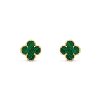 ¡®Dream¡¯CLOVER MEDIUM 1 MOTIFS MALACHITE  EARRINGS
