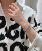 [Dream] 2026 WOVEN-PATTERN BRACELET SET WITH FULL DIAMOND INLAY THREE-COLORS