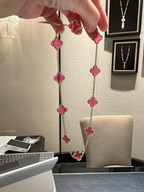[Dream] 26 NEW PINK BUBBLE ENAMEL 10-flower necklace