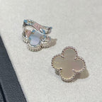 [Dream] CLOVER LARGE (20mm) 1 MOTIFS WHITE MOP STUD EARRINGS