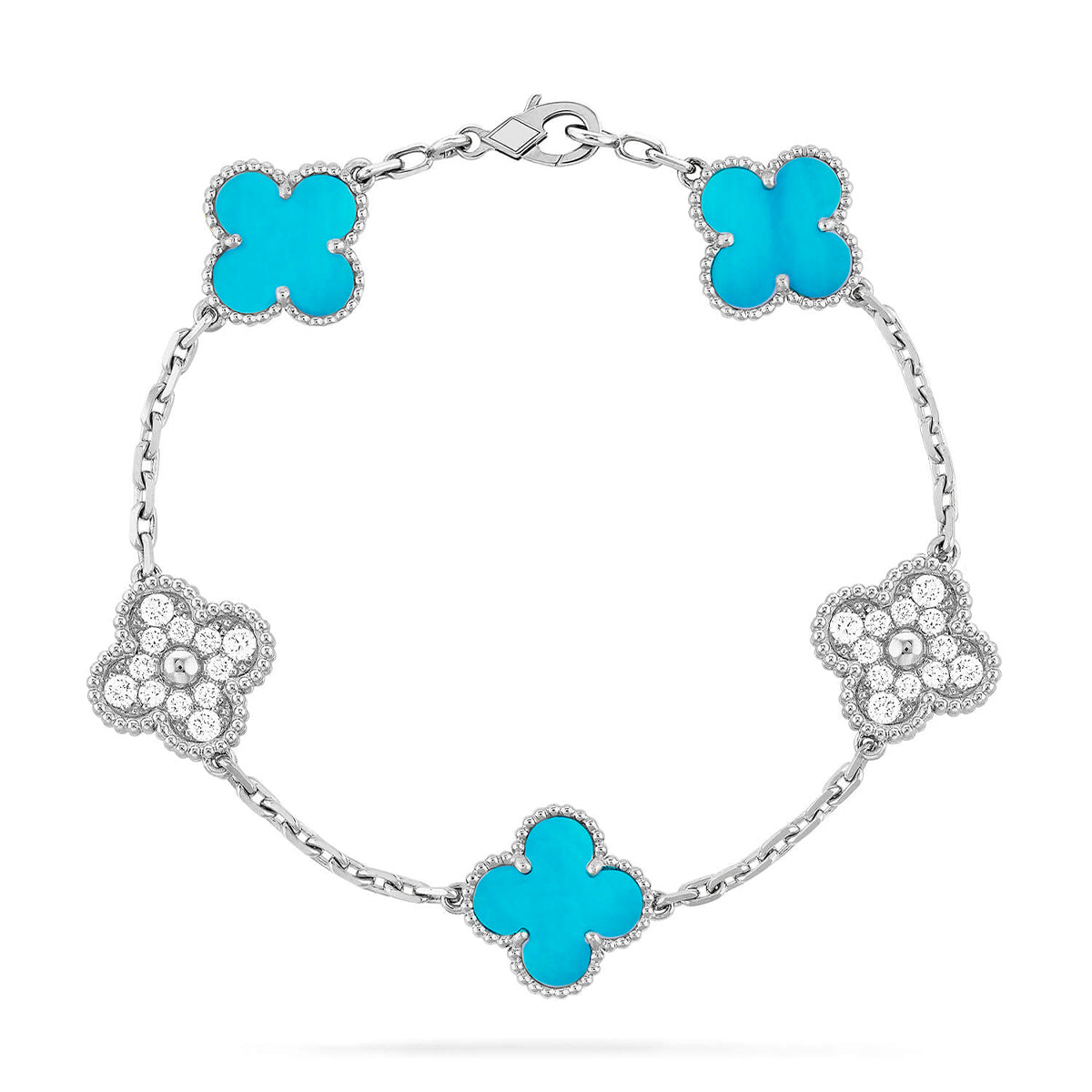 [Dream]New  CLOVER 5 MOTIF TURQUOISE BRACELET COLLECTION