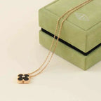 „Dream“ CLOVER 15MM DIAMANT ONYX-HALSKETTE