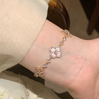 ¡®Dream¡¯CLOVER 5 MOTIF PINK BLUE RED WHITE BRACELET