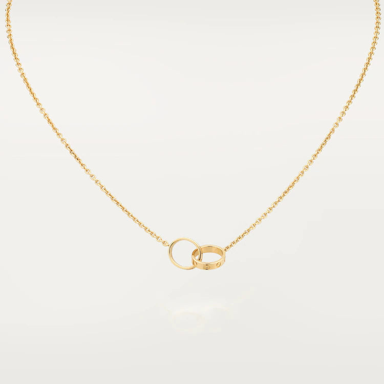 „Dream“LIEBE HALSKETTE DOPPELRING GOLD