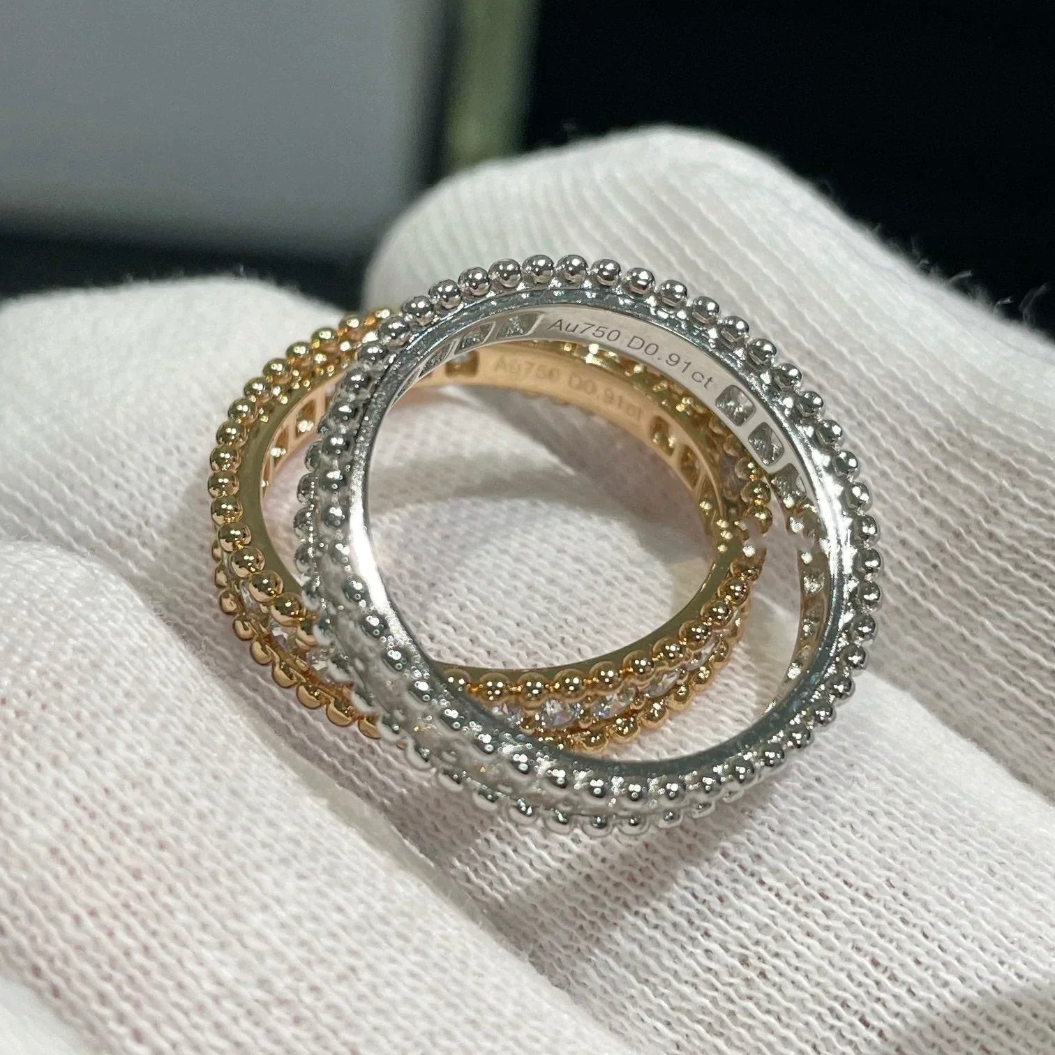 "Dream" Perlee Diamant Silberring