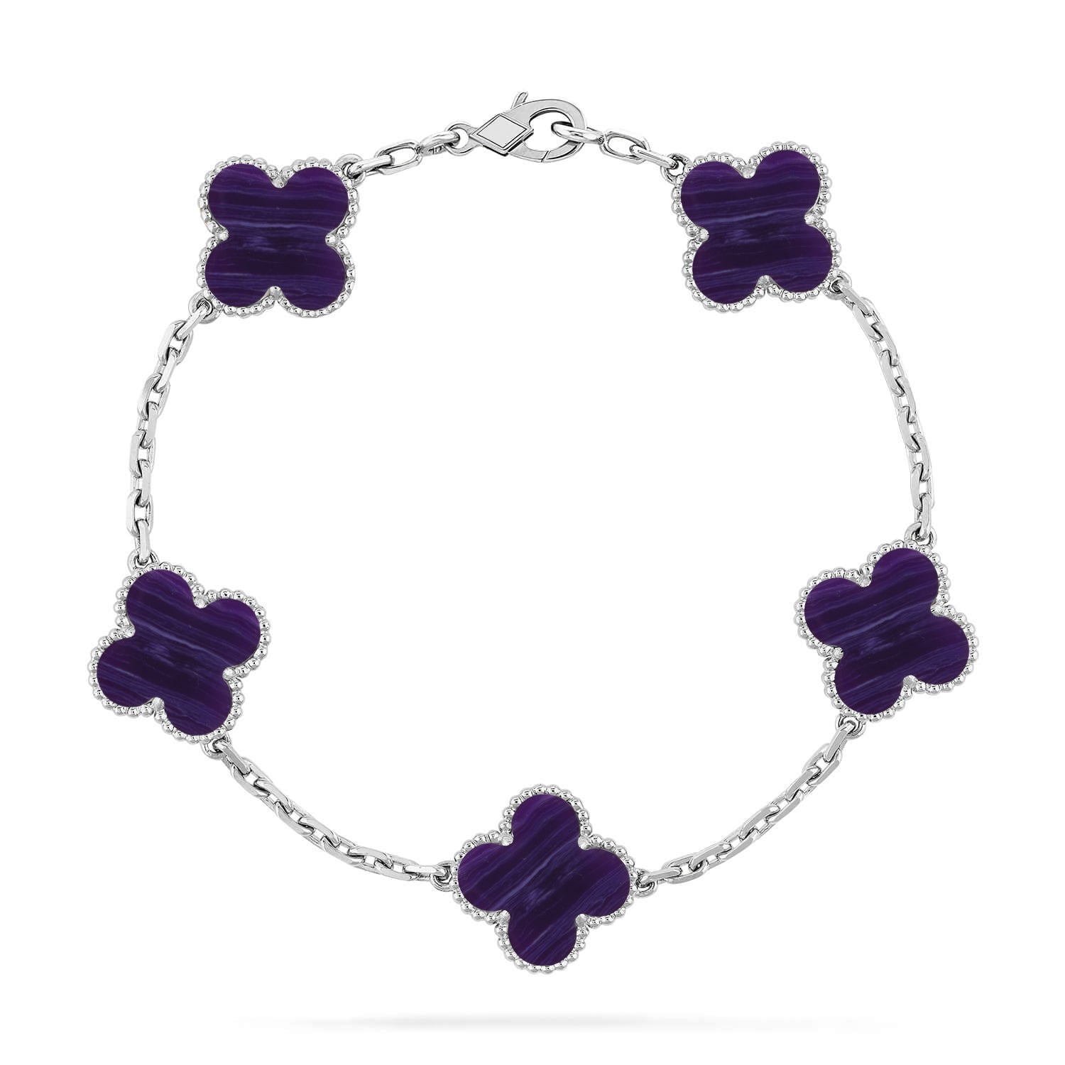 [Dream]New CLOVER 5 MOTIF PURPLE STRIPES BRACELET COLLECTION