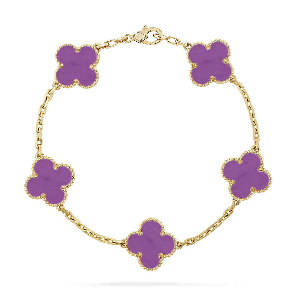 [Dream]New  CLOVER 5 MOTIF VIOLET BRACELET COLLECTION