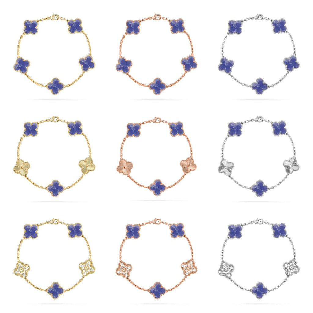 [Dream]New CLOVER 5 MOTIF BLUE VEINS BRACELET COLLECTION
