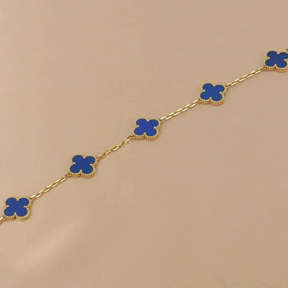 [Dream]New CLOVER 5 MOTIF BLUE AGATE BRACELET COLLECTION