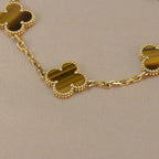 [Dream]New  CLOVER 5 MOTIFS TIGER EYE BRACELET COLLECTION