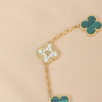 [Dream]New  CLOVER 5 MOTIF MALACHITE BRACELET COLLECTION