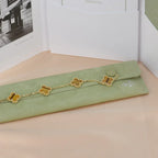 [Dream]New  CLOVER 5 MOTIFS TIGER EYE BRACELET COLLECTION