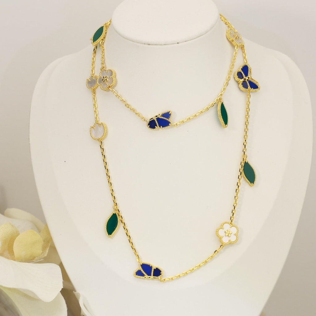[Dream JURI]LUCKY SPRING BUTTERFLY 15 FLOWER NECKLACE
