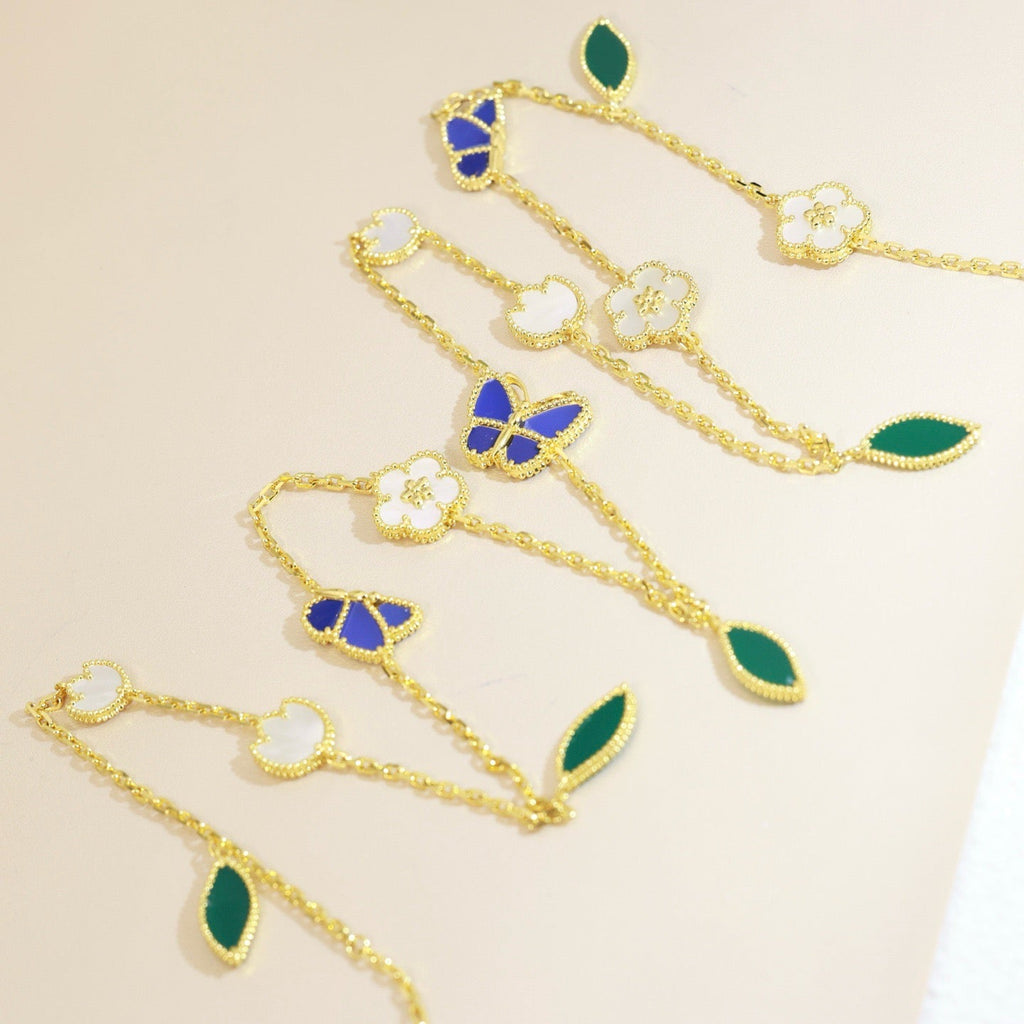 [Dream JURI]LUCKY SPRING BUTTERFLY 15 FLOWER NECKLACE