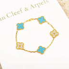 [Dream]New  CLOVER 5 MOTIF TURQUOISE BRACELET COLLECTION
