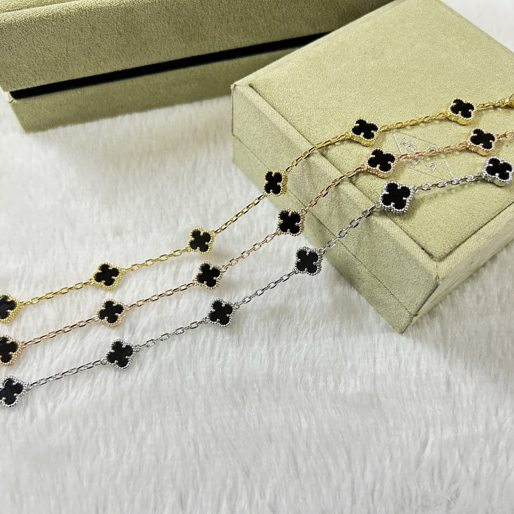 [¡®Dream¡¯]CLOVER 6 MOTIF  ONYXS BRACELET