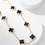 ¡®Dream¡¯CLOVER 10 MOTIFS ONYX NECKLACE