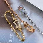 „Dream“-Metallarmband mit großem Hufeisenverschluss