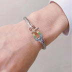 ¡®Dream¡¯FORC LARGE HORSESHOE  COLORED DIAMOND BRACELET SILVER