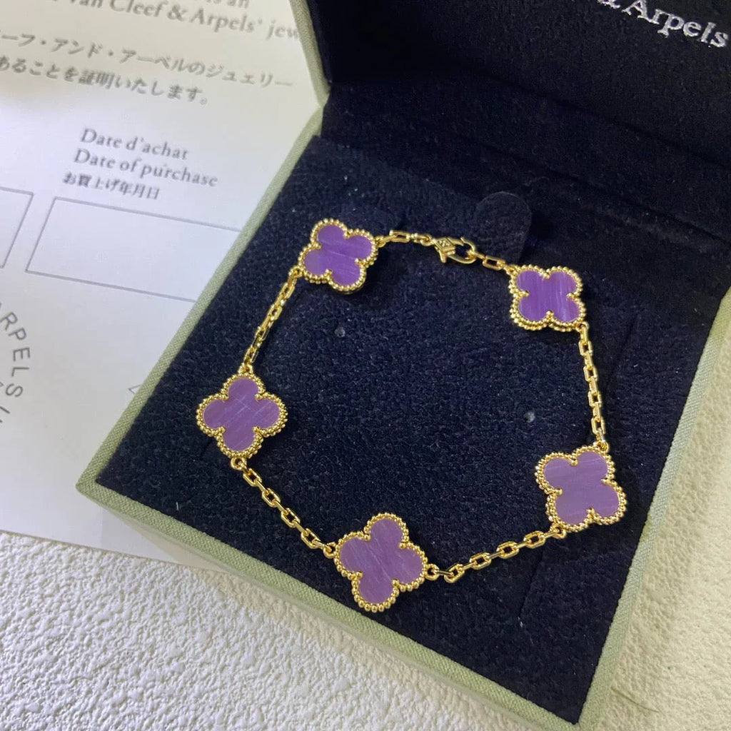 [Dream]New  CLOVER 5 MOTIF VIOLET BRACELET COLLECTION