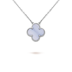 „Dream“ KLEE 15MM BLAUE CHALCEDON-HALSKETTE SILBER