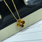 ¡®Dream¡¯CLOVER 15MM DIAMANT-UND GELBER TIGERAUGE-ACHAT-Halskette