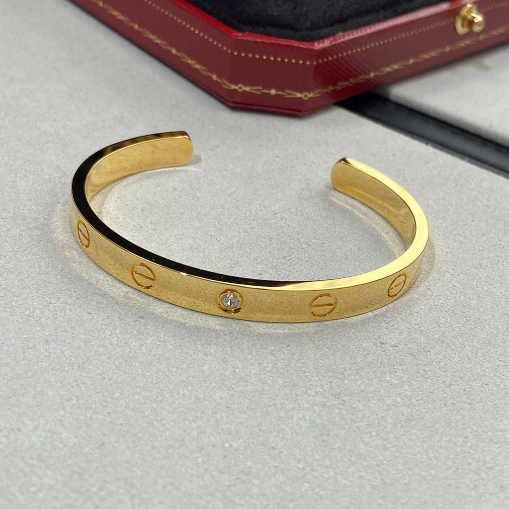 ¡®Dream¡¯LOVE BRACELET 6.1MM 1 DIAMOND OPEN CUFF