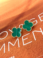 [Dream] CLOVER LARGE (20mm) 1 MOTIFS GREENER MOP STUD EARRINGS