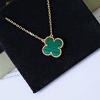 ¡®Dream¡¯CLOVER 15MM MALACHIT EINZELBLUME HALSKETTE