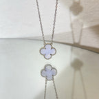 „Dream“ KLEE 15MM BLAUE CHALCEDON-HALSKETTE SILBER