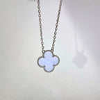 „Dream“ KLEE 15MM BLAUE CHALCEDON-HALSKETTE SILBER