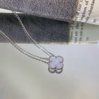 „Dream“ KLEE 15MM BLAUE CHALCEDON-HALSKETTE SILBER