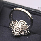¡®Dream¡¯LOOP RING FULL MOTIF DIAMOND 16MM SILVE