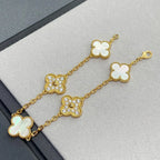 [Dream]New CLOVER WHITE PEARL MOP 5 MOTIF BRACELET COLLECTION