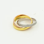 ¡®Dream¡¯TRINITY RING GOLD PINK GOLD SILVER DIAMONDS
