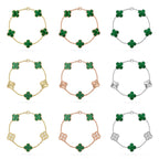 [Dream]New  CLOVER 5 MOTIF MALACHITE BRACELET COLLECTION