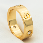 „Dream“ LIEBESRING 5,5 MM 3 DIAMANTEN ROSÉGOLD