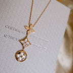 ¡®Dream¡¯COLOR BLOSSOM LARIAT NECKLACE PINK GOLD WHITE MOTHER PEARL AND DIAMOND