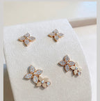 ¡®Dream¡¯STAR BLOSSOM STUD EARRINGS PINK GOLD DIAMONDS
