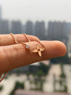 ¡®Dream¡¯BLOSSOM PENDANT PINK GOLD AND DIAMOND