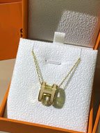 ¡®Dream¡¯HM CLIC YELLOW ENAMEL GOLD NECKLACE