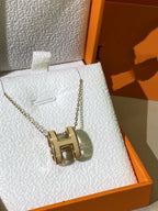 ¡®Dream¡¯HM CLIC YELLOW ENAMEL GOLD NECKLACE